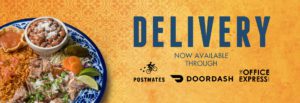 Delivery now available through Postmates, Doordash and The Office Express