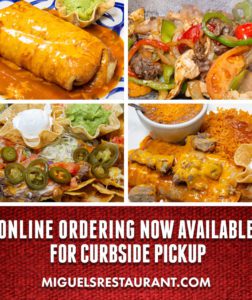 Online Ordering Now Available from Miguel's Restaurant