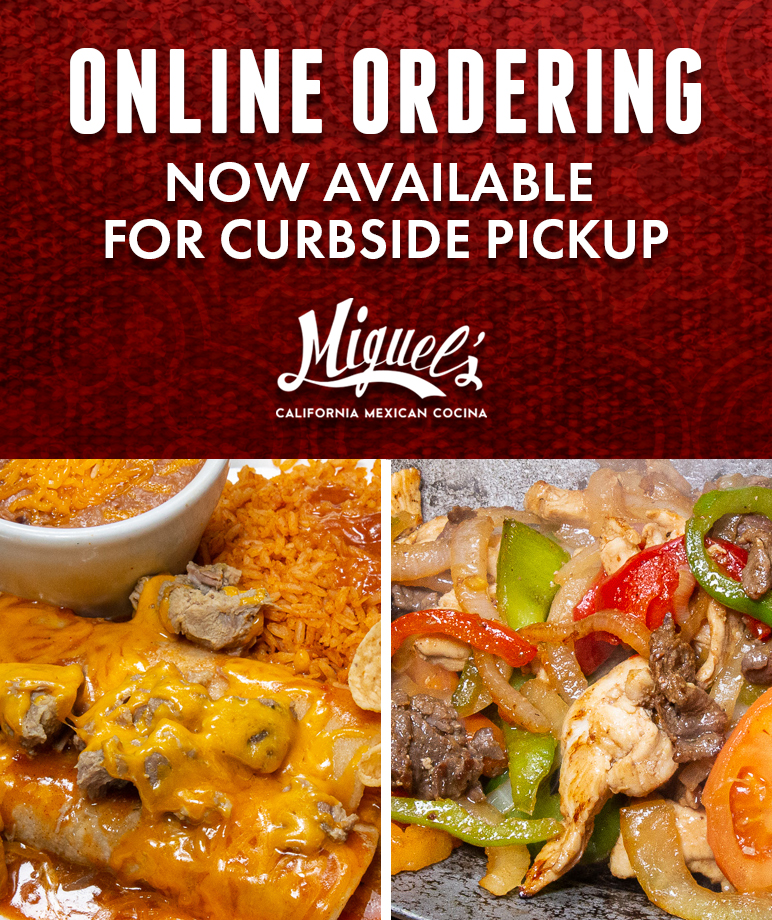 Online Ordering Now Available from Miguel's Restaurant