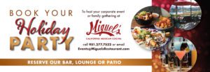 Book Your Holiday Party and Corporate Events at Miguel's Restaurant in Corona, CA
