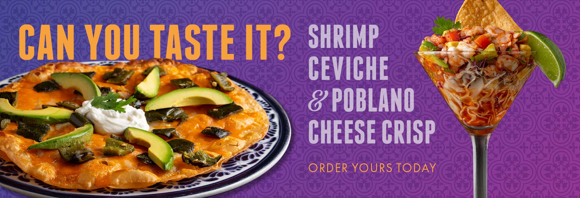 Excellent Food for Lent - Shrimp Ceviche & Poblano Cheese Crisp | Miguel's Restaurant